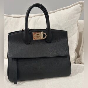 Salvatore Ferragamo Studio Bag Small Leather Satchel